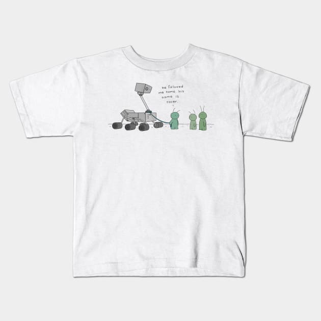Mars Rover Kids T-Shirt by Liz Climo